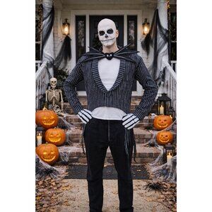 Jack Skellington Nightmare Before Christmas Mens Jacket Costume Sz Large XL